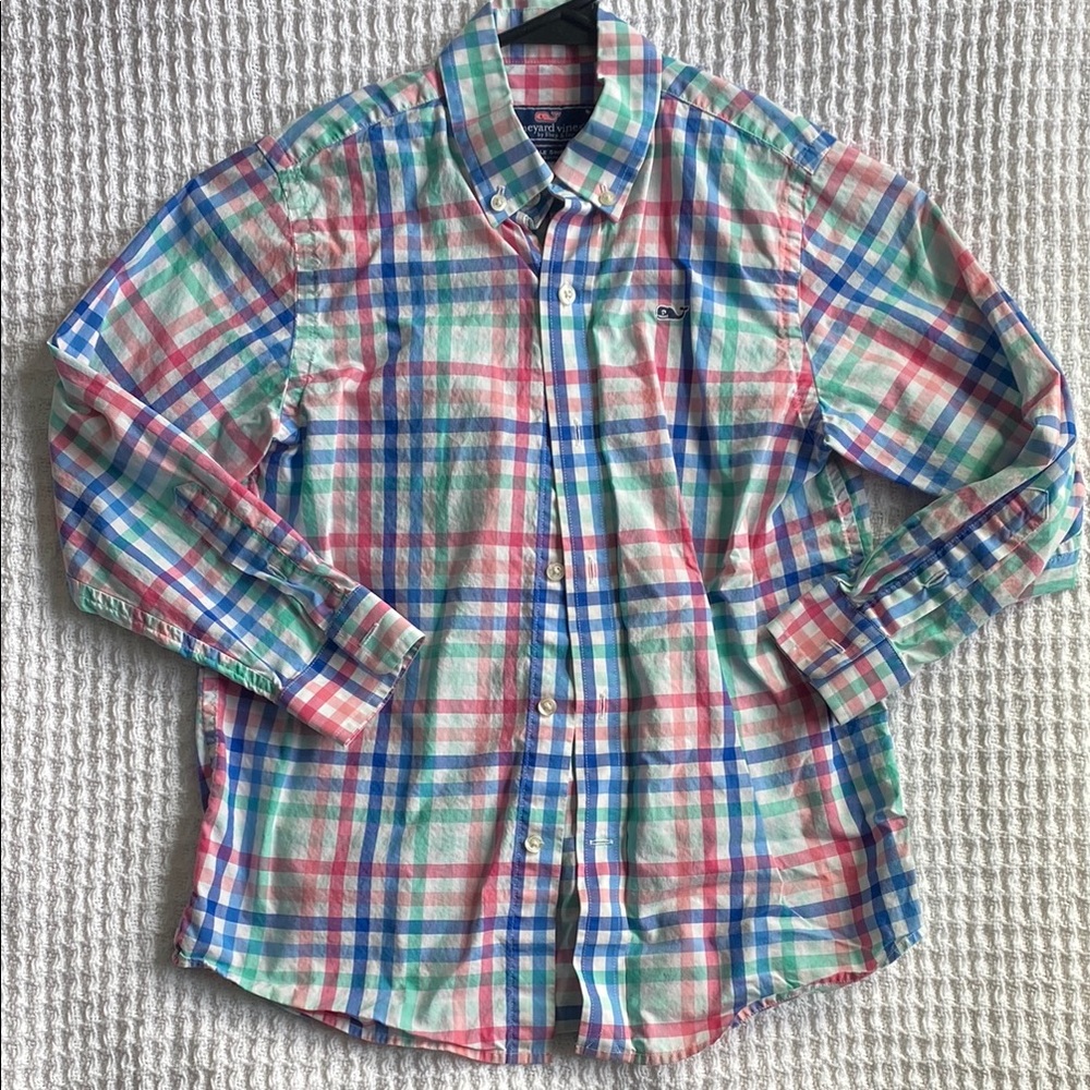 Vineyard Vines Boys Multicolor Plaid Shirt